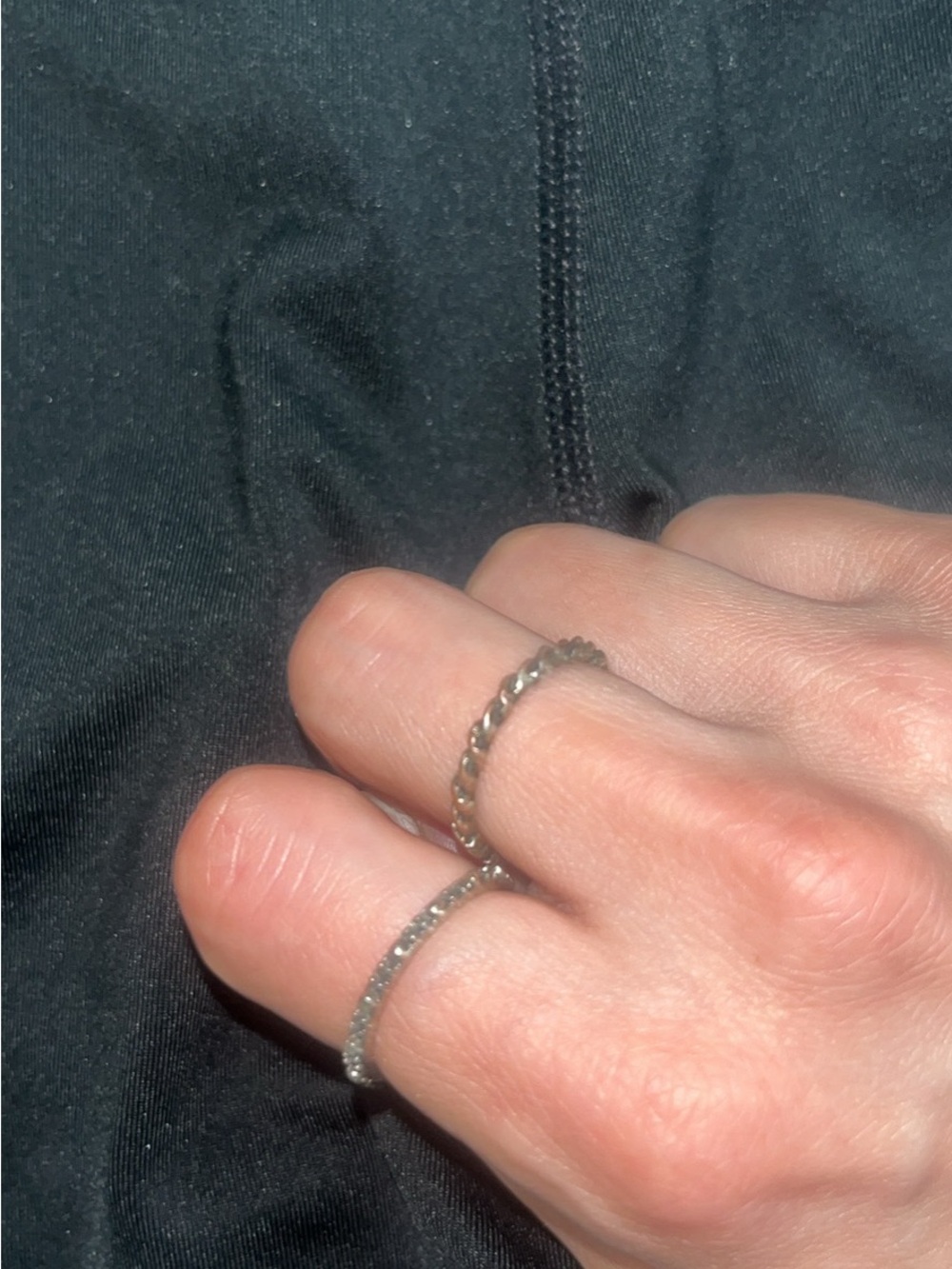 Two Silver Toned Rings - Picture 2 of 3